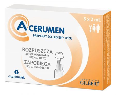 A-Cerumen, preparat do higieny uszu, płyn, 5 ampułek po 2ml