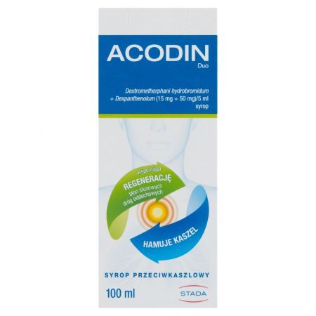 Acodin Duo (15 mg + 50 mg)/ 5 ml, syrop, 100 ml