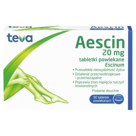 Aescin 20 mg, tabletki powlekane, 90 szt.
