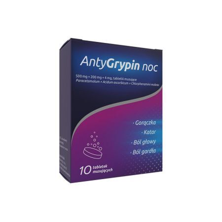 AntyGrypin Noc , tabletki musujące, 10 szt