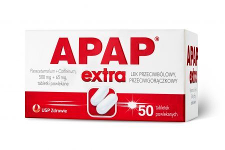 Apap Extra 500 mg + 65 mg, tabletki powlekane, 50 szt.
