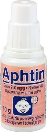 Aphtin 200 mg/g, roztwór do stosowania w jamie ustnej, 10 g