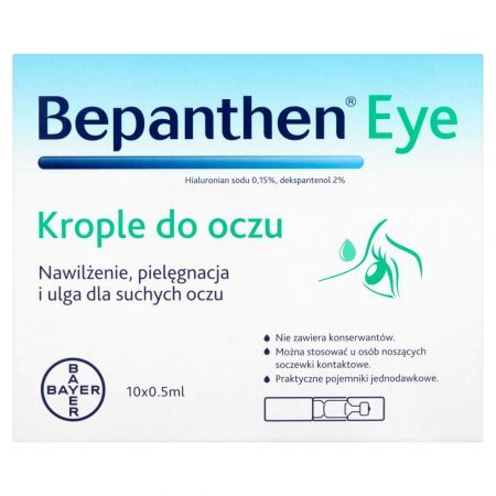 Bepanthen Eye, krople do oczu, 10 ampułek po  0,5 ml