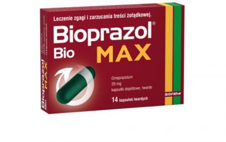 Bioprazol Bio Max 20 mg, kapsułki dojelitowe twarde, 14 szt.