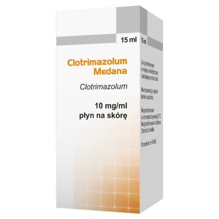 Clotrimazolum Medana 10 mg/ ml, płyn na skórę, 15 ml