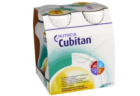 Cubitan, płyn doustny o smaku waniliowym, 4 x 200 ml
