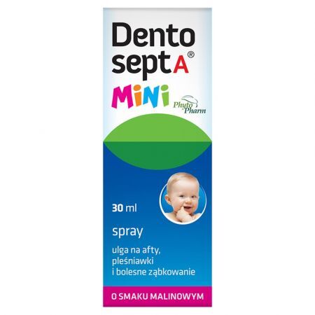Dentosept A Mini, spray, ulga na afty, pleśniawki i bolesne ząbkowanie, 30 ml
