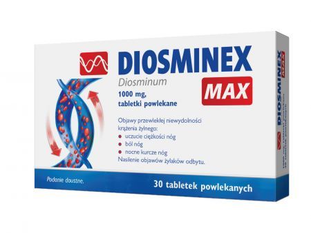 Diosminex Max 1000 mg, tabletki powlekane, 30 szt.