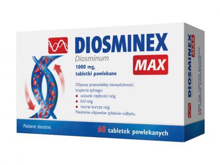 Diosminex Max 1000 mg, tabletki powlekane, 60 szt.