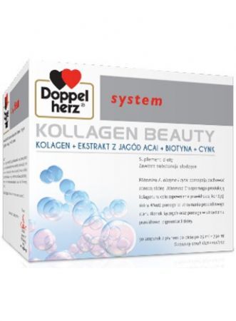 Doppelherz system Kollagen Beauty, płyn, 30 ampułek po 25 ml