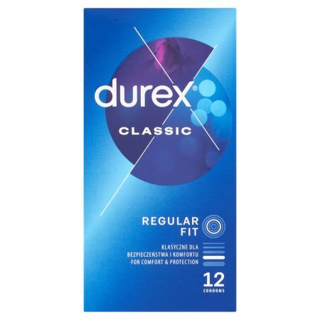 Durex Classic, prezerwatywy, 12 szt.