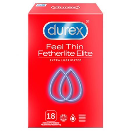 Durex Feel Thin Fetherlite Elite, prezerwatywy, 18 szt.