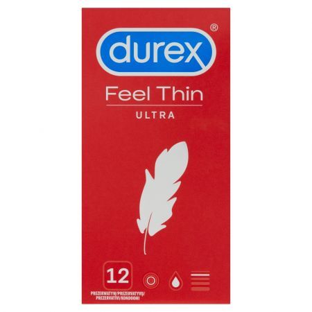 Durex Feel Thin Ultra, prezer, 12 szt