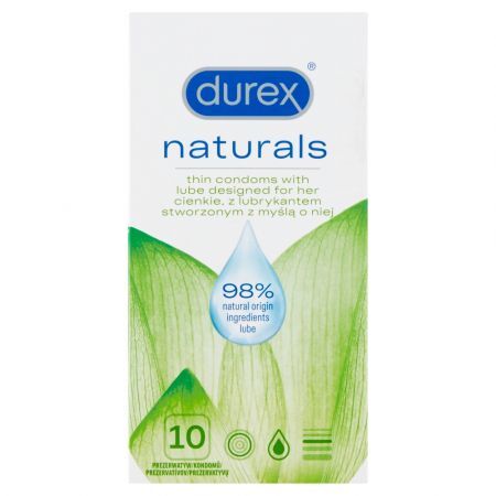 Durex Naturals, prezerwatywy, 10 szt.