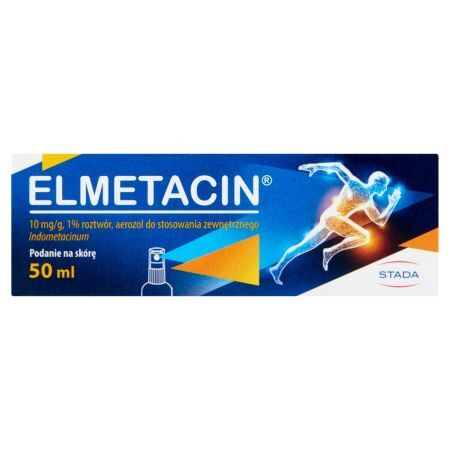Elmetacin 10 mg/g, aerozol do stosowania zewnętrznego, 50 ml