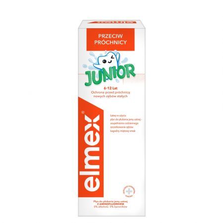 Elmex, płyn do płukania jamy ustnej, Junior,(6-12 lat), 400 ml