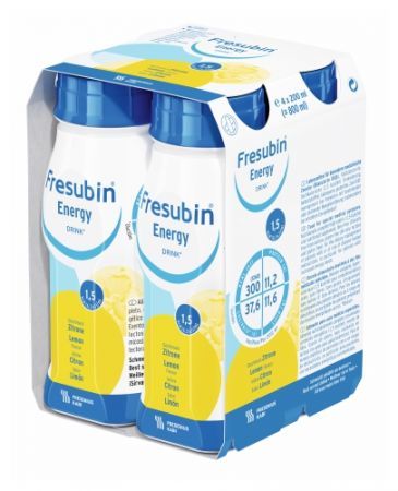 Fresubin Energy Drink, płyn o smaku cytrynowym,  4 x 200 ml