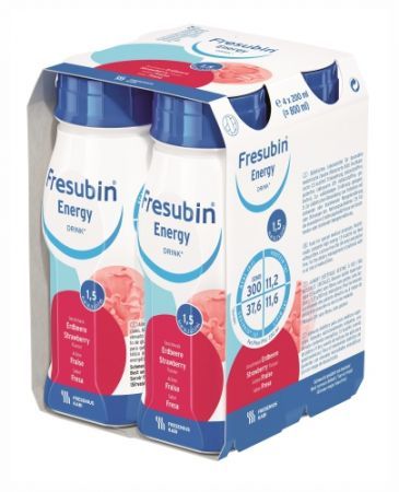 Fresubin Energy Drink, płyn o smaku truskawkowym, 4 x 200 ml