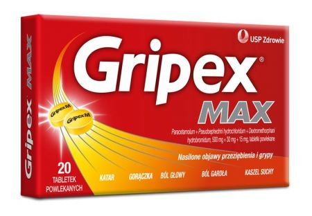 Gripex Max, tabletki powlekane, 20 szt.
