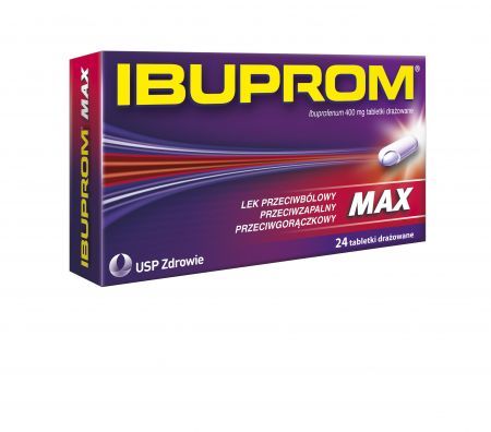Ibuprom Max 400 mg, tabletki drażowane, 24 szt.