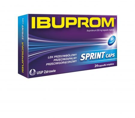 Ibuprom Sprint Caps 200 mg, kapsułki miękkie, 24 szt.
