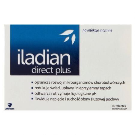 Iladian Direct Plus, tabletki dopochwowe, 10 szt.