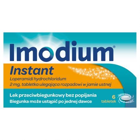 Imodium Instant 2 mg, tabletki ulegające rozpadowi w jamie ustnej, 6 szt.