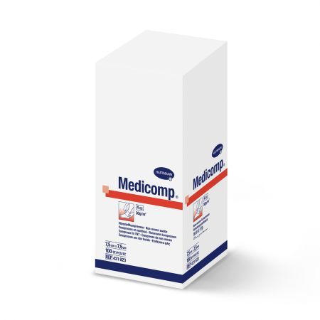 Kompresy niejałowe Medicomp, 7,5 cm x 7,5 cm, 100 szt.
