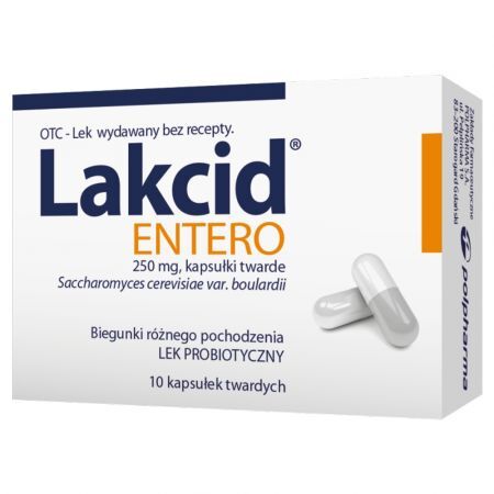 Lakcid Entero 250 mg, kapsułki twarde, 10 szt.