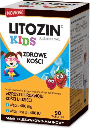 Litozin Kids, tabletki do rozgryzania, 90 szt.