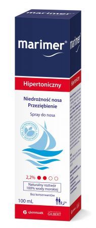 Marimer, hipertoniczny spray do oczyszczania i udrażniania zatkanego nosa, 100 ml
