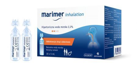 Marimer Inhalation 2,2%, hipertoniczna woda morska, 30 ampułek po 5 ml