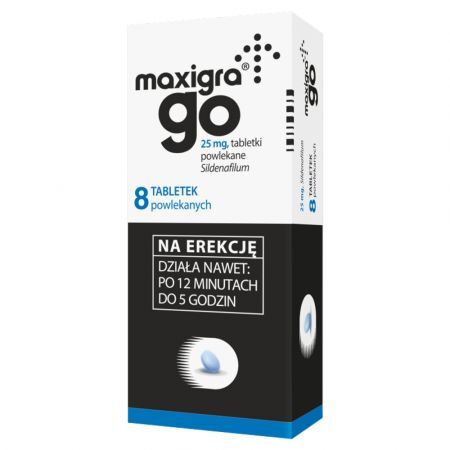 Maxigra Go 25 mg, tabletki powlekane, 8 szt.