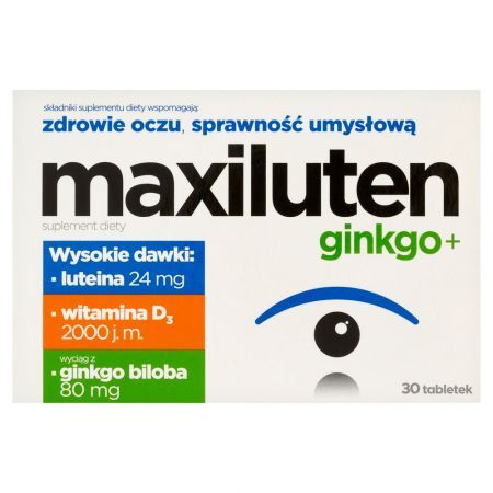 Maxiluten ginkgo+, tabletki, 30 szt