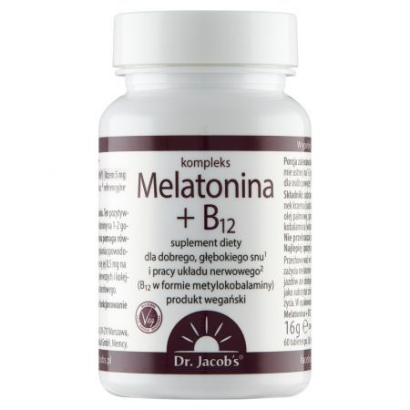 Melatonina + B12, tabletki podjęzykowe, 60 szt.
