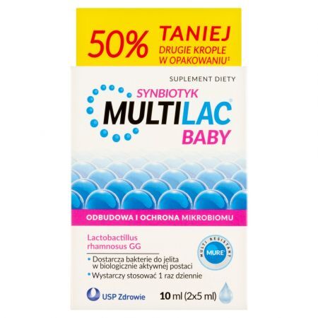 Multilac Baby Synbiotyk, krople, 2 x 5 ml