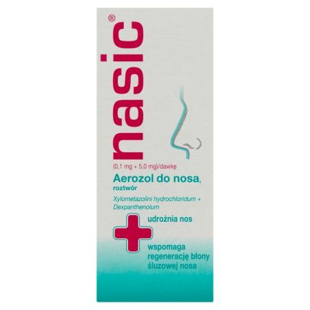 Nasic (0,1 mg + 5 mg)/dawkę, aerozol do nosa, 10 ml