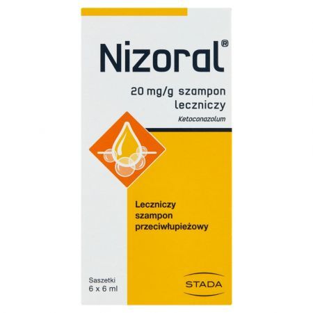Nizoral, leczniczy szampon przeciwłupieżowy, 6 saszetek