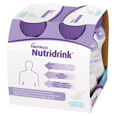 Nutridrink, płyn o smaku neutralnym, 4 x 125 ml