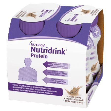 Nutridrink Protein, płyn o smaku mokka, 4 x 125 ml