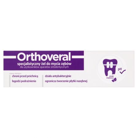 Orthoveral, specjalistyczny żel do mycia zębów dla użytkowników aparatów ortodontycznych, 75 ml