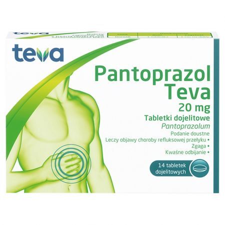 Pantoprazol Teva 20 mg, tabletki dojelitowe, 14 szt.