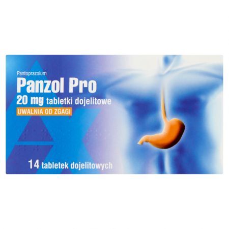 Panzol Pro 20 mg, tabletki dojelitowe, 14 szt.