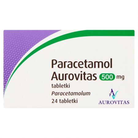 Paracaetamol Aurovitas 500 mg, tabletki, 24 szt.
