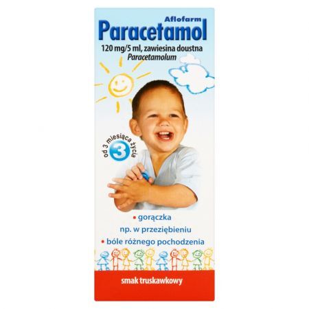 Paracetamol 120 mg/ 5 ml, zawiesina doustna o smaku truskawkowym, 100 ml