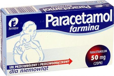 Paracetamol 50 mg, czopki, 10 szt.