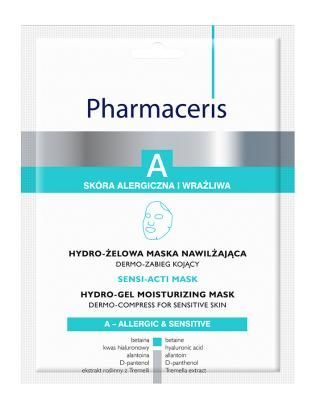 Pharmaceris A Sensi-Acti Mask, hydro-żelowa maska nawilżająca, 1 szt.