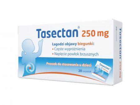 Tasectan 250 mg, proszek do stosowania u dzieci, 20 saszetek