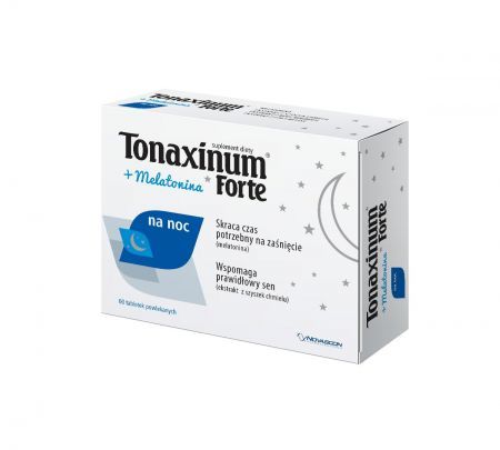 Tonaxinum Forte + Melatonina na noc, tabletki powlekane, 60 szt.