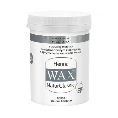 WAX ang Pilomax Henna Natural Classic, regenerująca maska do włosów zniszczonych i ciemnych, 240 ml